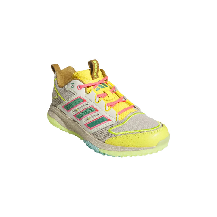 adidas Adizero DGT Somos multicolor turf trainer angled front profile