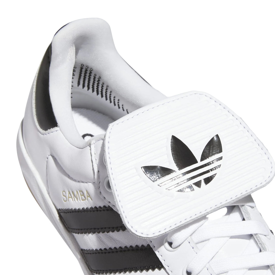 adidas KH6097 Samba baseball cleat black 3-Stripes and tongue detail