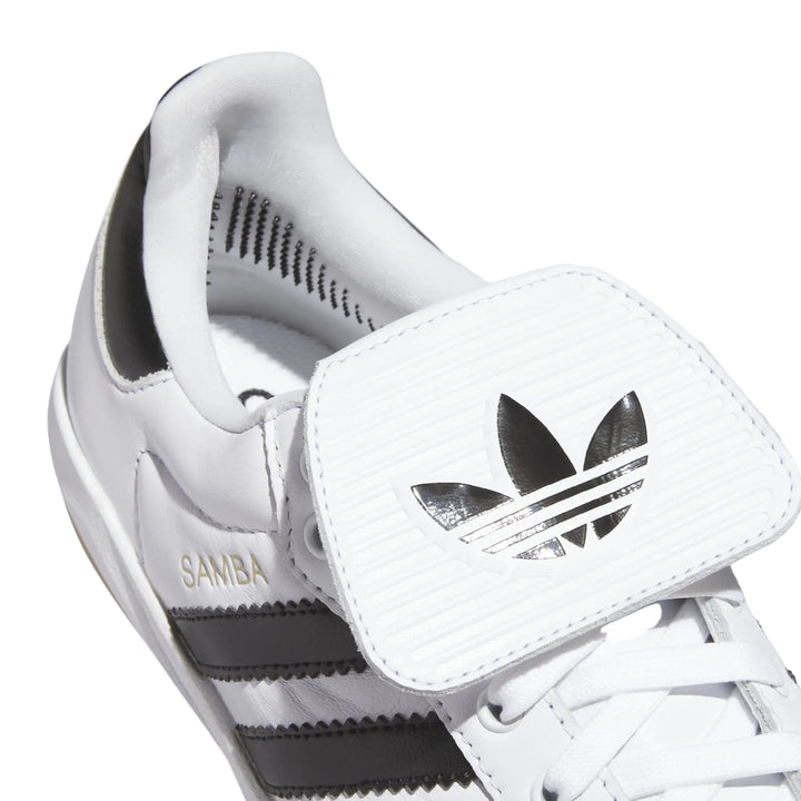 adidas KH6097 Samba baseball cleat black 3-Stripes and tongue detail