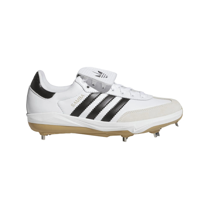 adidas Samba Baseball Cleats KH6097 white black gum side view