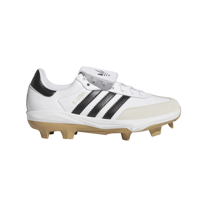 adidas Samba TPU Baseball Cleats KH6092 white black gum side view