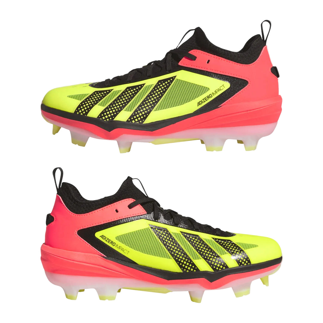 adidas Adizero Impact 3.0 BSB Baseball Cleats – Men's Lightweight Performance Cleats | Solar Lemon/Core Black/Solar Turbo | JP8821