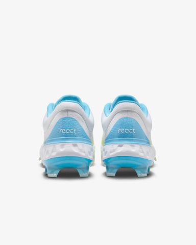 Nike Alpha Huarache Elite 4 Low MCS - White/Blue/Volt - FQ7724-104