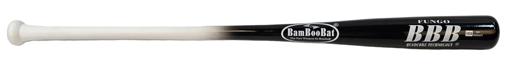 BamBooBat Bamboo Coaches Fungo Bat White Black full product view
