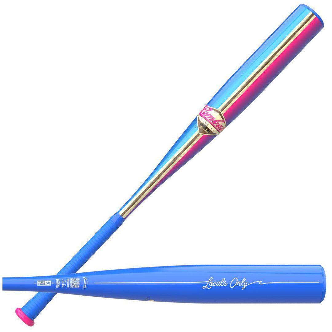 COMBAT MFG Spec A1 Coastal Blue BBCOR baseball bat Front and Back