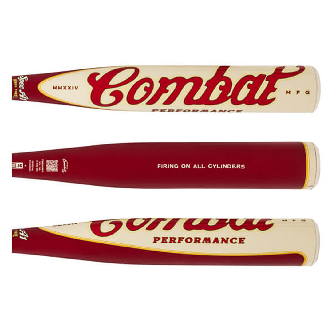 COMBAT MFG Spec A1 Steel Horses BBCOR Baseball Bat three-sided barrel graphics