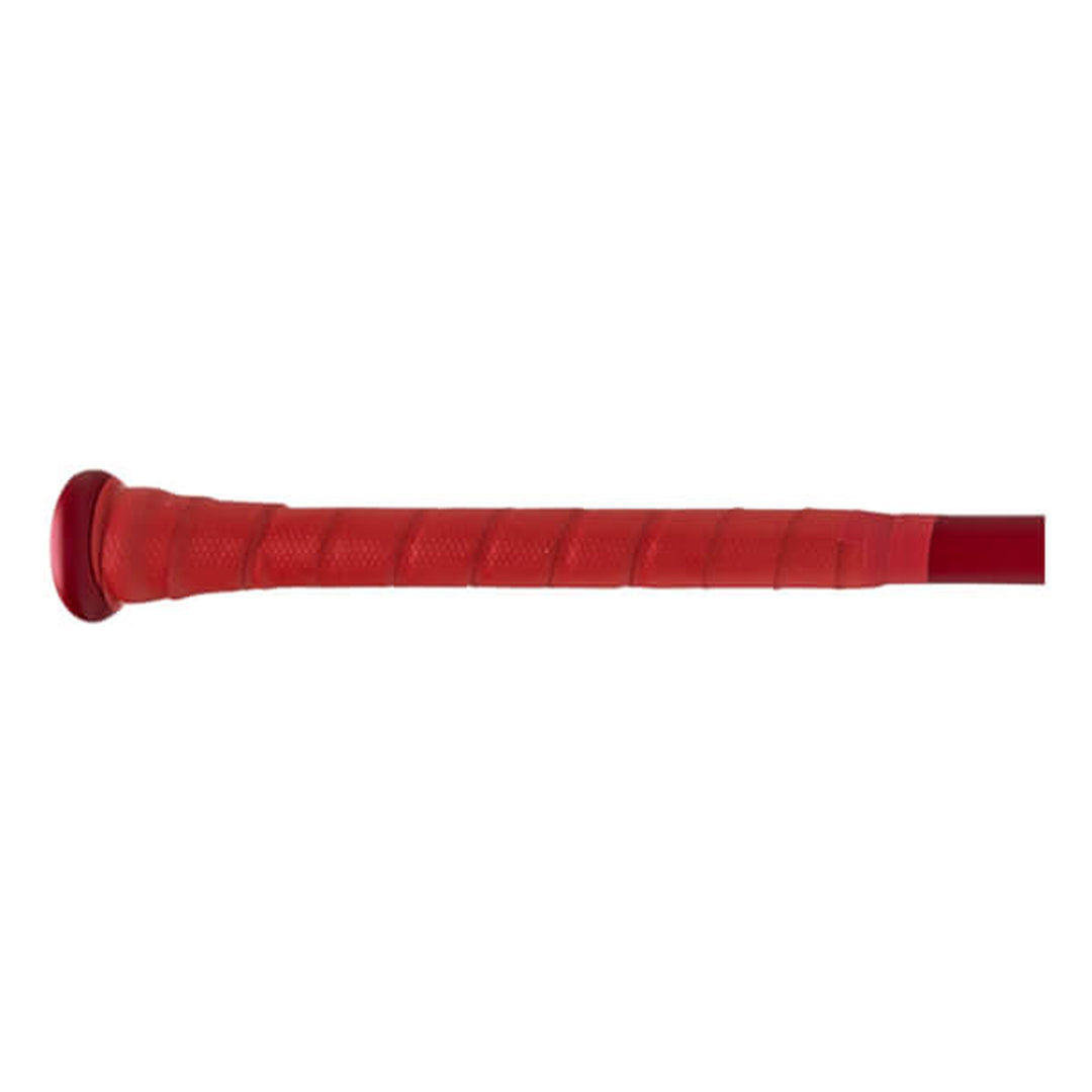 COMBAT MFG Steel Horses -3 BBCOR Bat red batting grip and handle close-up