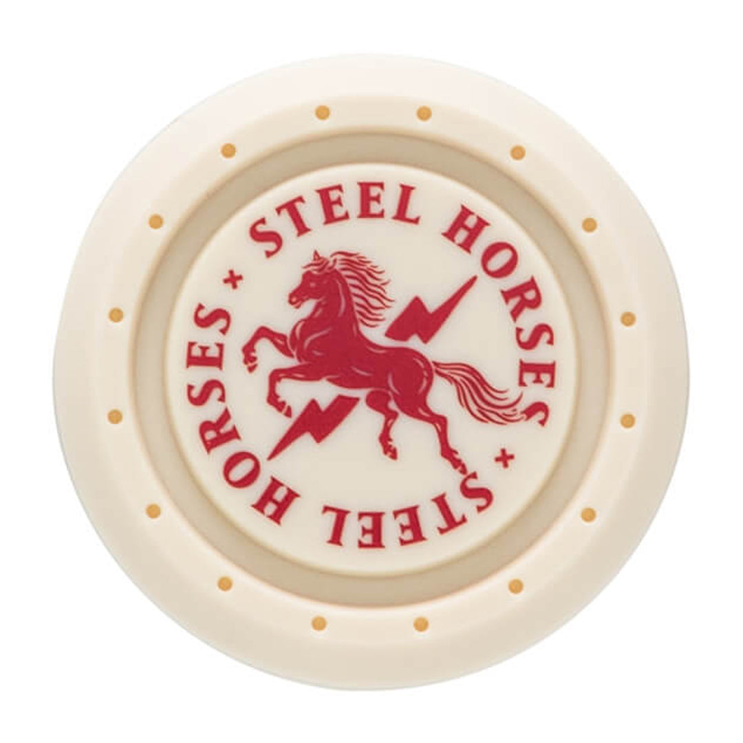 COMBAT MFG Steel Horses -3 BBCOR Bat custom horse and lightning barrel-end detail