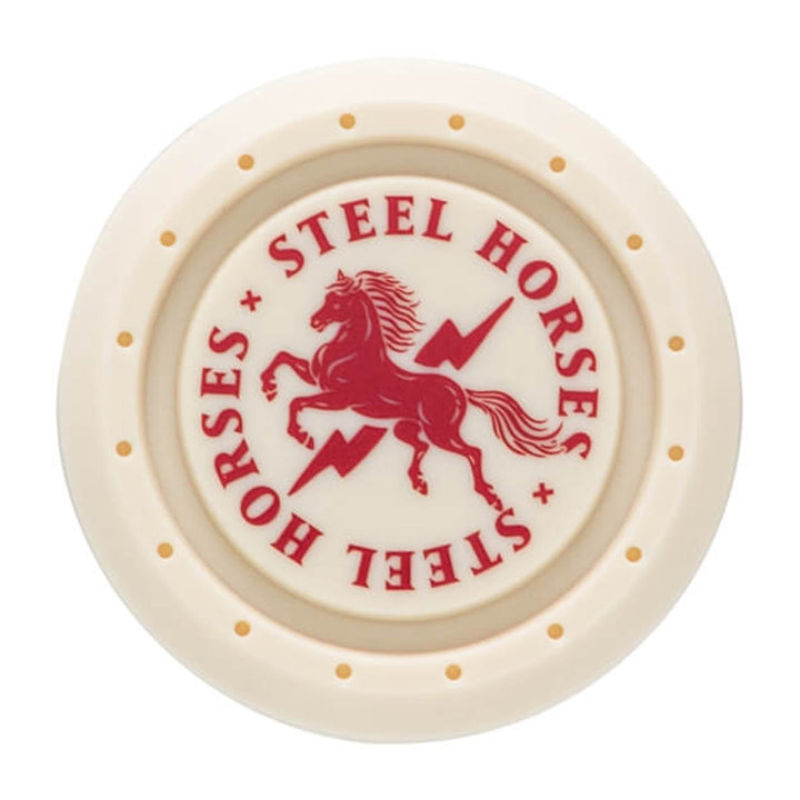COMBAT MFG Steel Horses -3 BBCOR Bat custom horse and lightning barrel-end detail