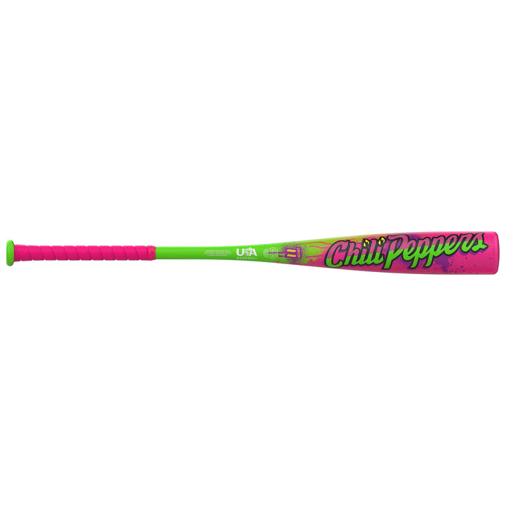 2027 Easton Cosmic Chili Peppers USA bat showing chili pepper barrel graphic