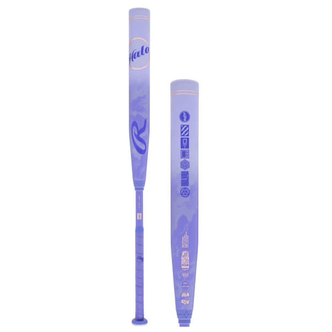 Easton HALO -10 fastpitch softball bat full front and back view