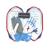 PREMIUM PRO HAPP Series Long Cuff Batting Gloves White C.Blue