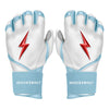 PREMIUM PRO HAPP Series Long Cuff Batting Gloves White C.Blue