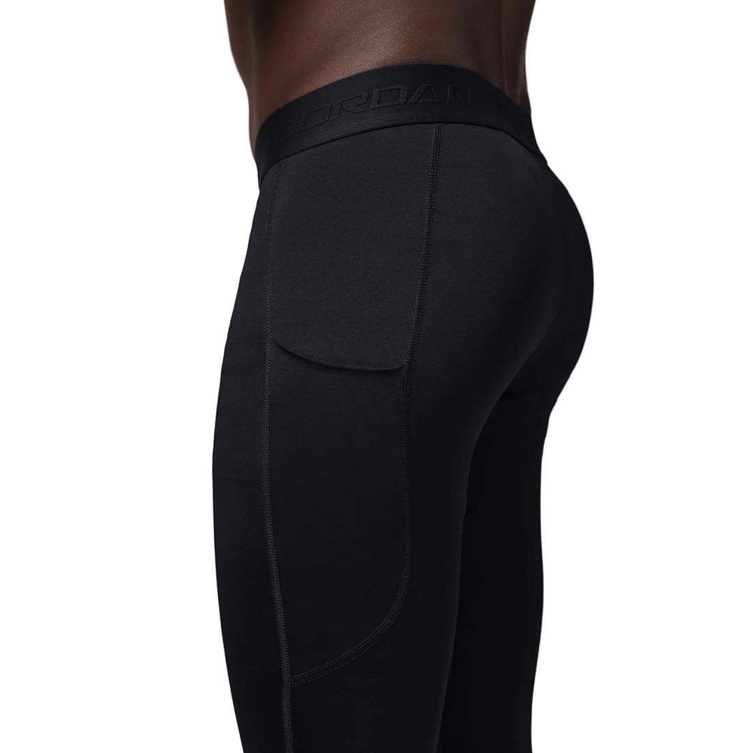 Jordan IF0899-010 black performance tights with thigh storage pocket and Jordan waistband