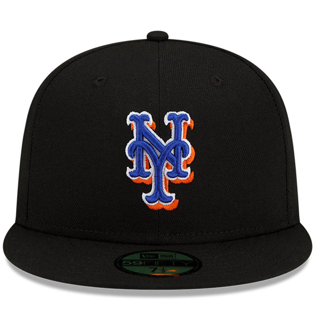 【海外限定】New Era 59FIFTY MLB New York Mets 50th Black New Era 59Fifty New York Mets 50th Anniversary Patch Hat