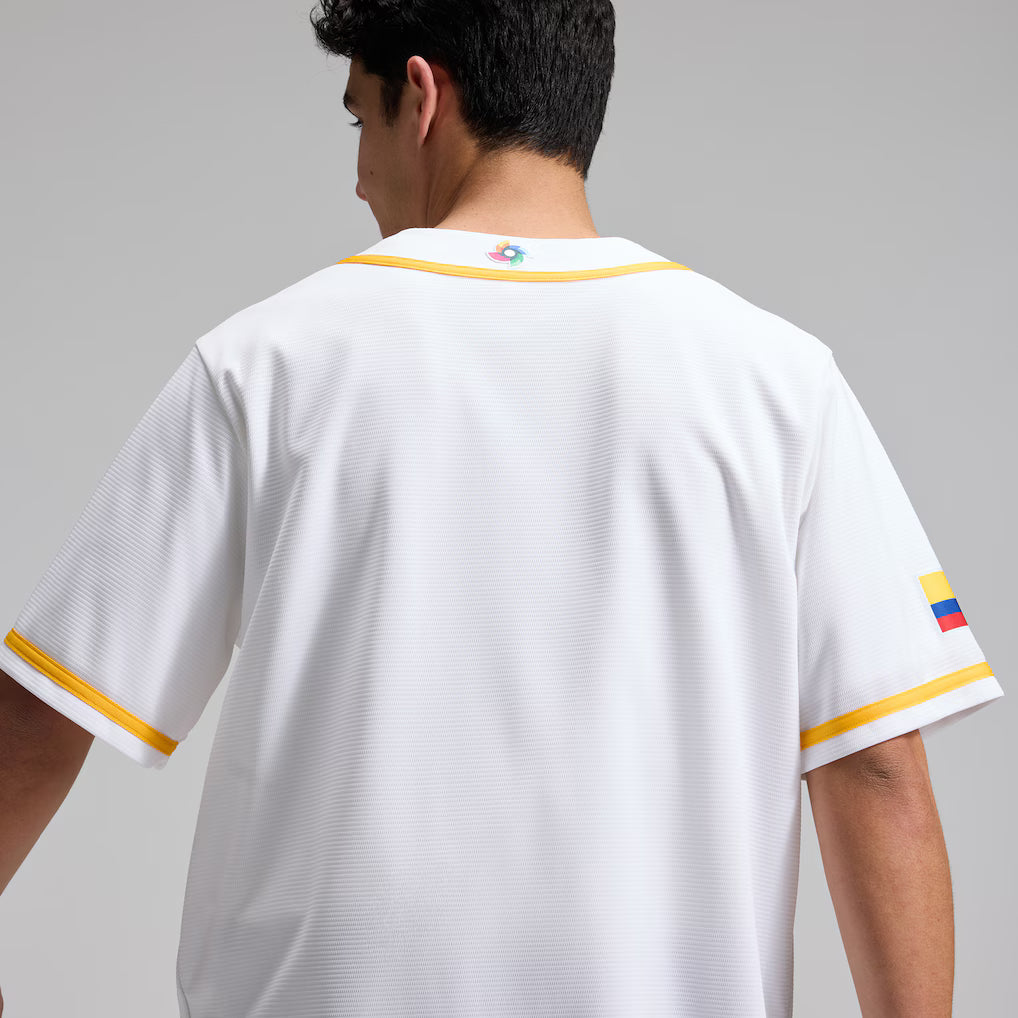 2026 WBC Colombia Men's Nike Stadium Jersey – Official Home White Edition