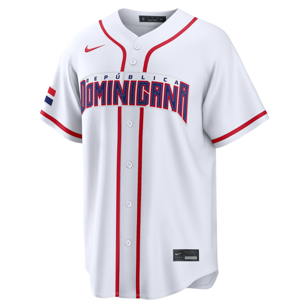 2026 WBC Dominican Republic Men's Nike Stadium Jersey – Official Home White Edition