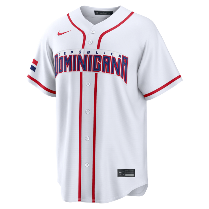 2026 WBC Dominican Republic Men's Nike Stadium Jersey – Official Home White Edition