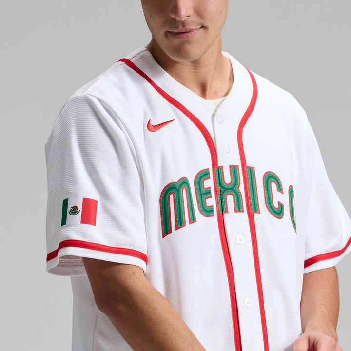 2026 WBC Mexico Men's Nike Stadium Jersey – Official Home White Edition