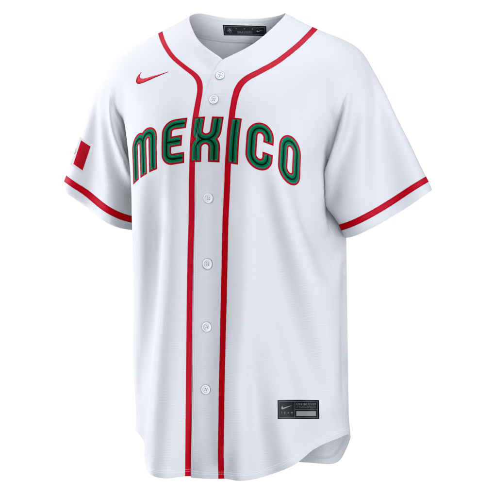 2026 WBC Mexico Men's Nike Stadium Jersey – Official Home White Edition