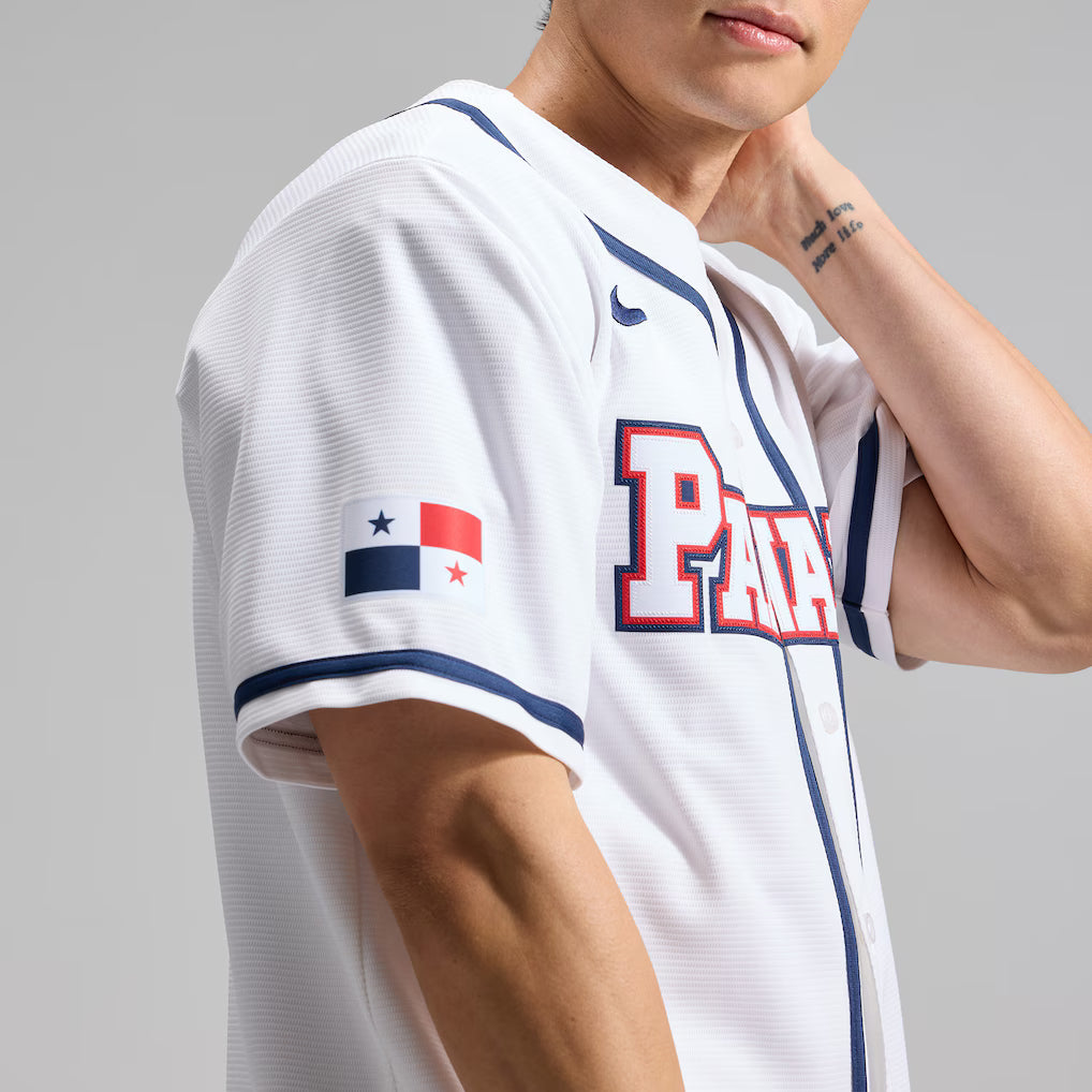 2026 WBC Panama Men's Nike Stadium Jersey – Official Home White Edition