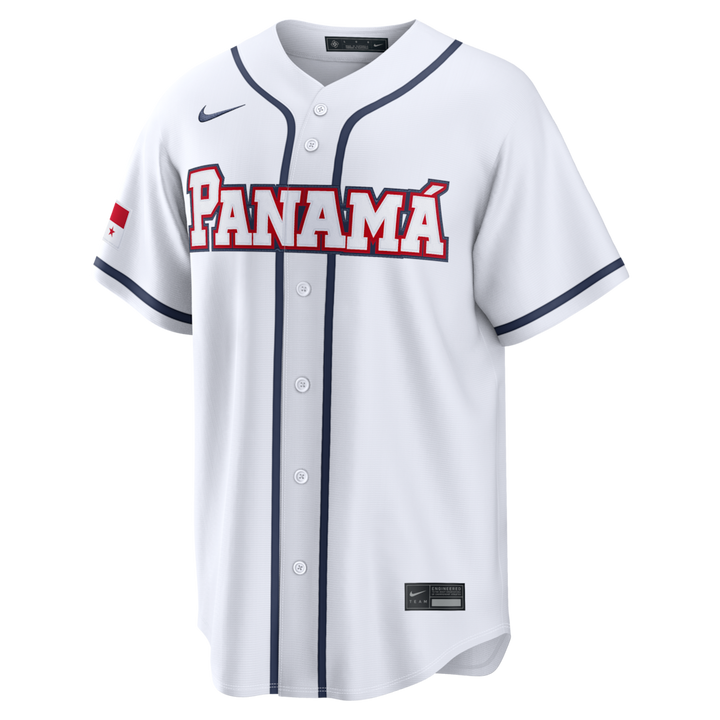 2026 WBC Panama Men's Nike Stadium Jersey – Official Home White Edition