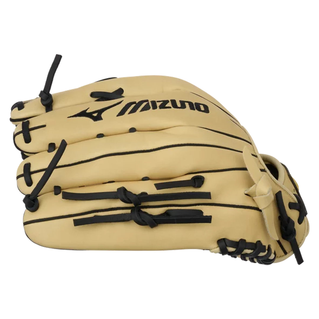 Mizuno MVP Prime GMVP1277P4 12.75 Inch Outfield Baseball Glove Camel Black finger side view
