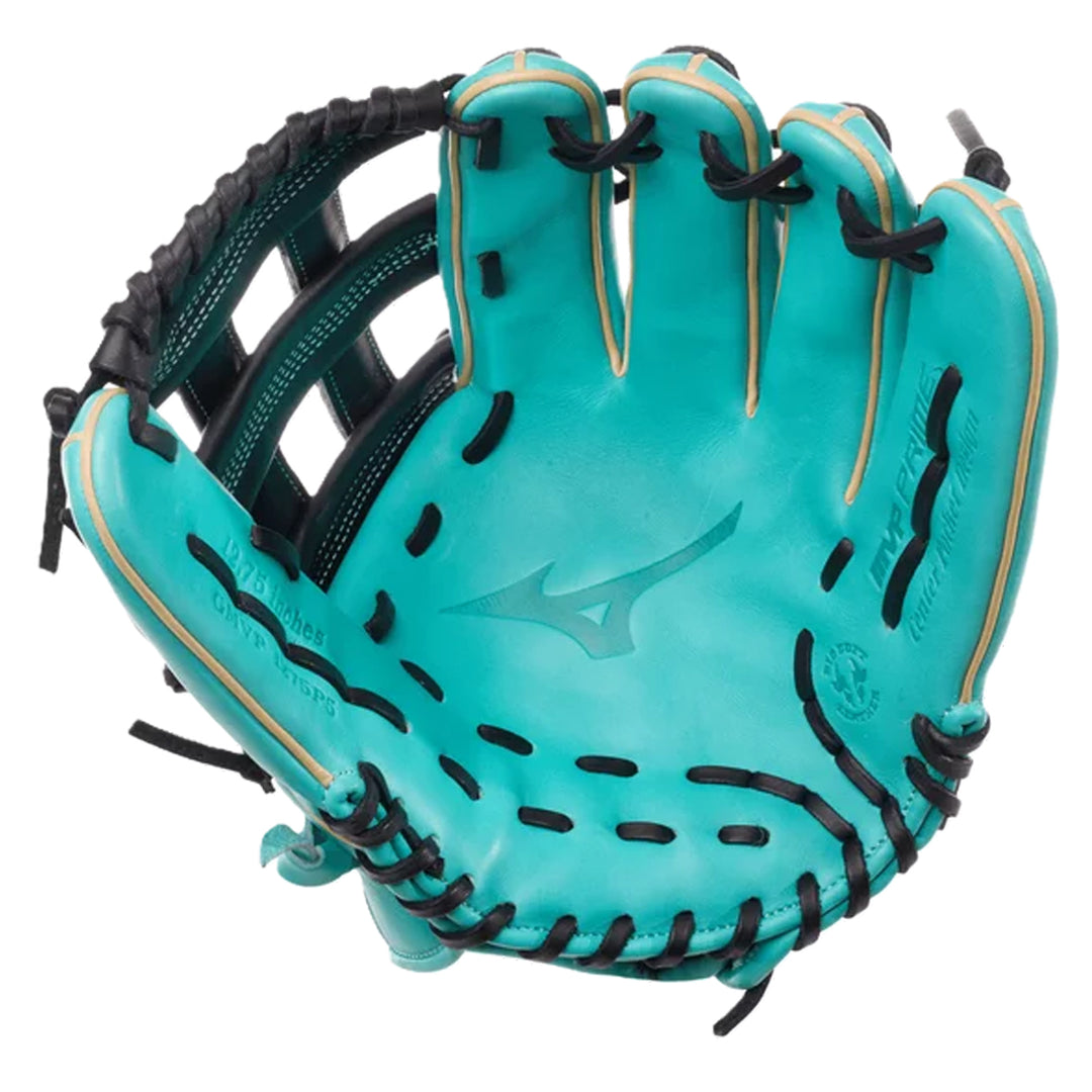 Mizuno MVP Prime Hisui GMVP1275P5 12.75 Inch Outfield Baseball Glove Turquoise palm view