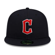 NEW ERA 59FIFTY CLEVELAND GUARDIANS ROAD AUTHENTIC COLLECTION FITTED HAT DARK NAVY