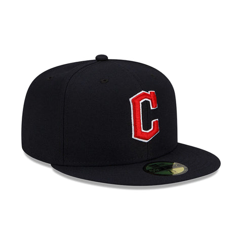 NEW ERA 59FIFTY CLEVELAND GUARDIANS ROAD AUTHENTIC COLLECTION FITTED HAT DARK NAVY