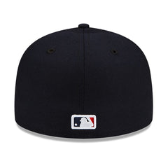 NEW ERA 59FIFTY CLEVELAND GUARDIANS ROAD AUTHENTIC COLLECTION FITTED HAT DARK NAVY