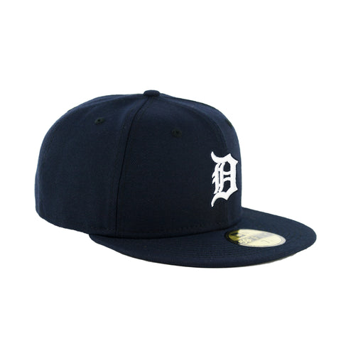 NEW ERA 59FIFTY DETROIT TIGERS FITTED HAT BLACK WHITE