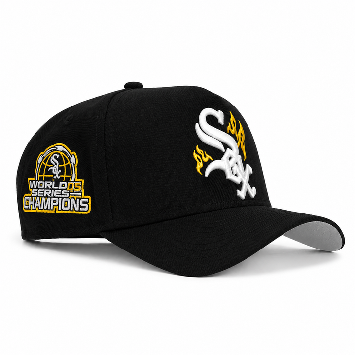 Official New Era Chicago White Sox 9FIFTY A-Frame adjustable hat with 2005 World Series Champions patch