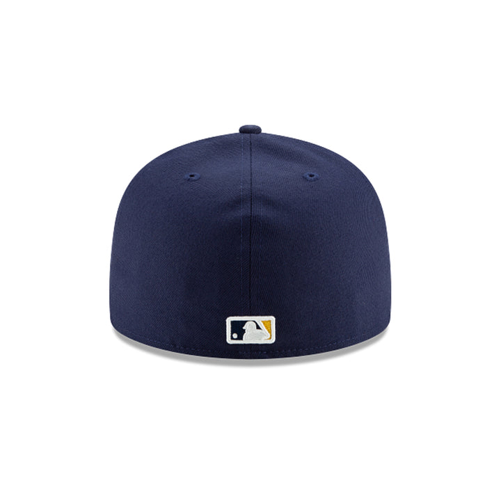 New Era Milwaukee Brewers 2020 Home 59FIFTY Hat closed back embroidery detail
