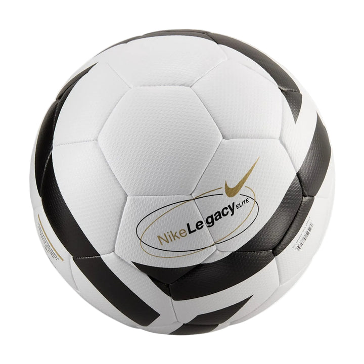 Nike Legacy Elite soccer ball angled side view