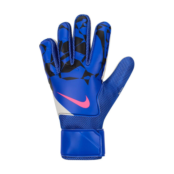 Nike Match Goalkeeper Soccer Gloves blue front view