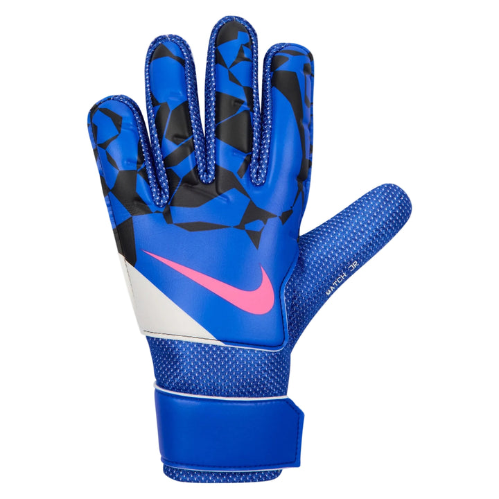 Nike Match Jr. goalkeeper glove Racer Blue front palm view