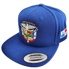 SnapBack Panama Hats with Embroidered Panama Shield and Flag