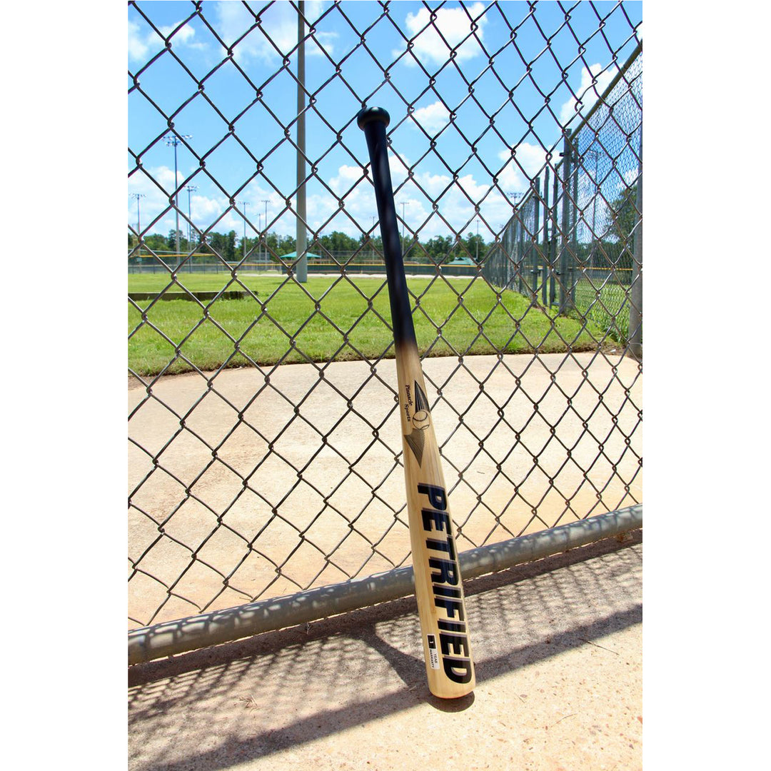 Petrified Youth Hickory Bamboo baseball bat natural barrel black handle