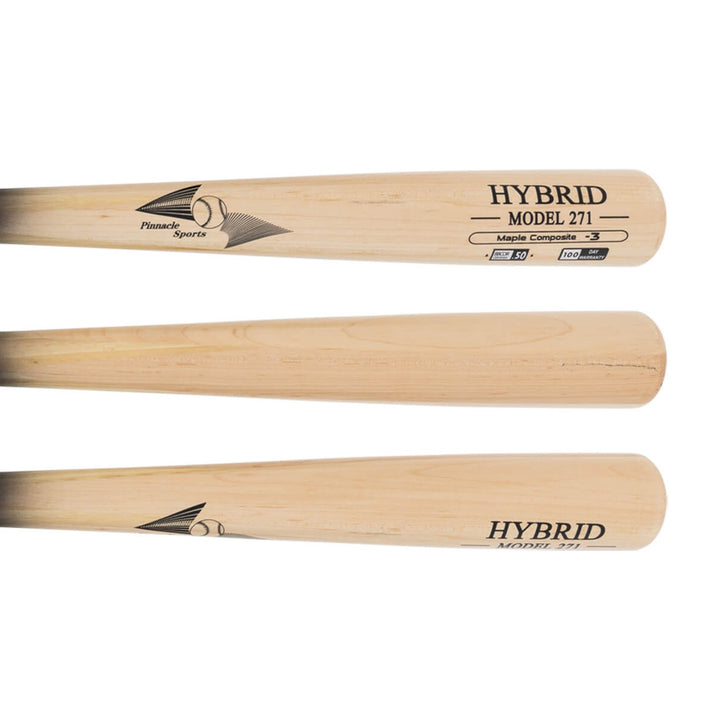 Pinnacle Sports Hybrid Model 271 maple bamboo bat multiple barrel views