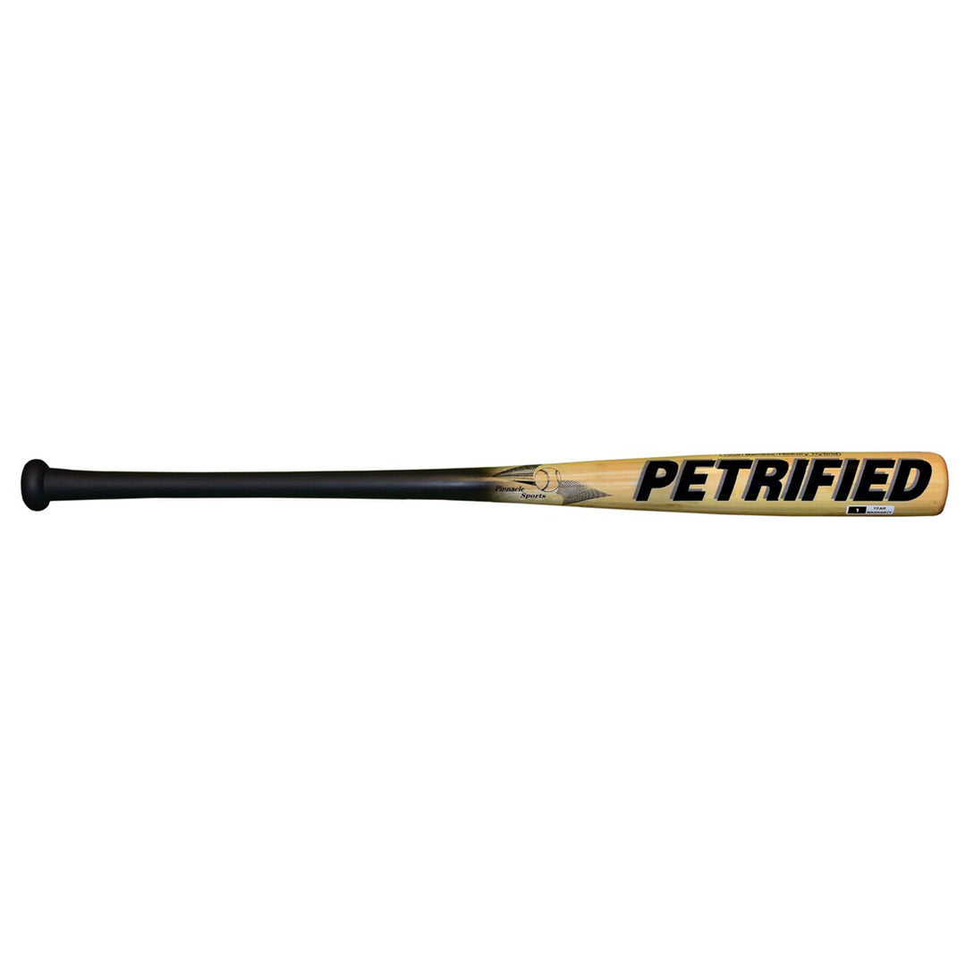 Pinnacle Sports Petrified Youth Hickory Bamboo Hybrid Baseball Bat natural black