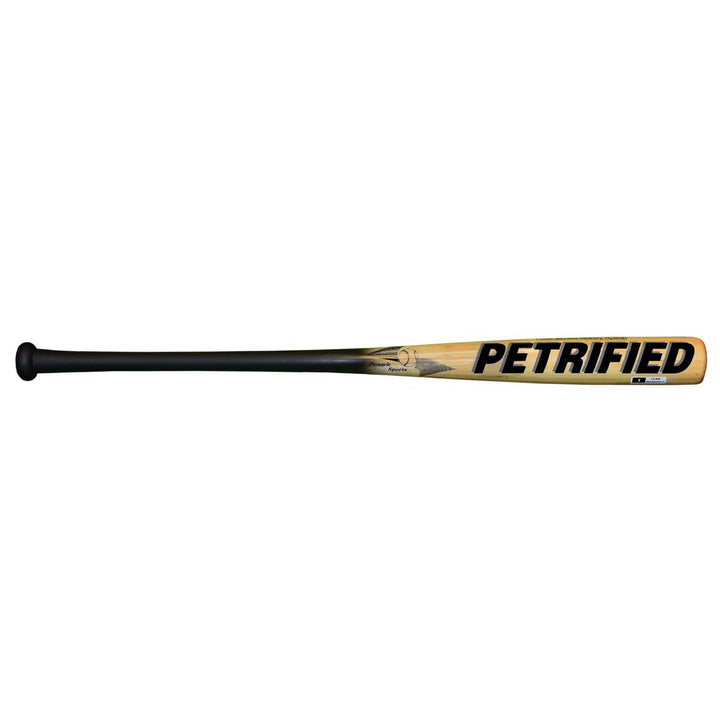 Pinnacle Sports Petrified Youth Hickory Bamboo Hybrid Baseball Bat natural black