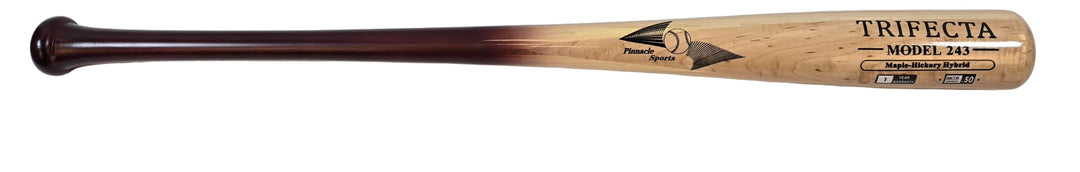Pinnacle Sports Trifecta Model 243 maple hickory bamboo BBCOR baseball bat Cherry Natural