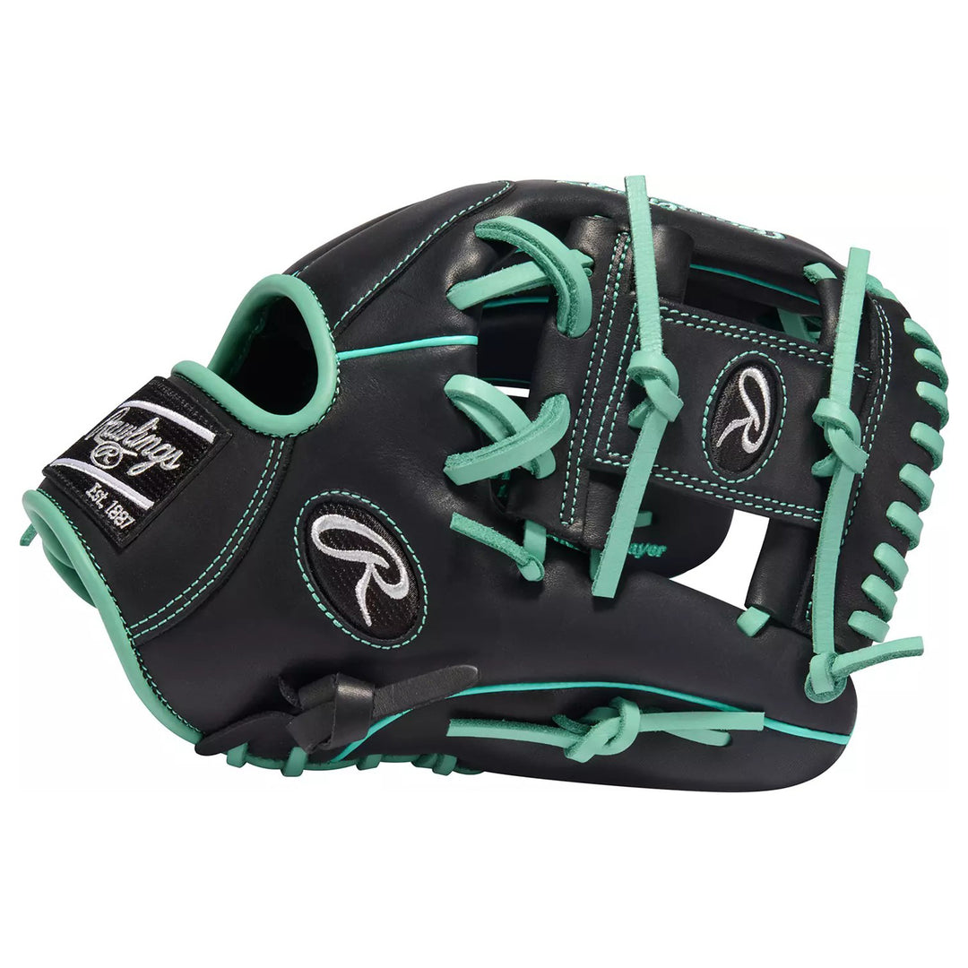 Rawlings GGE115IBM-RHT I-Web baseball glove side profile