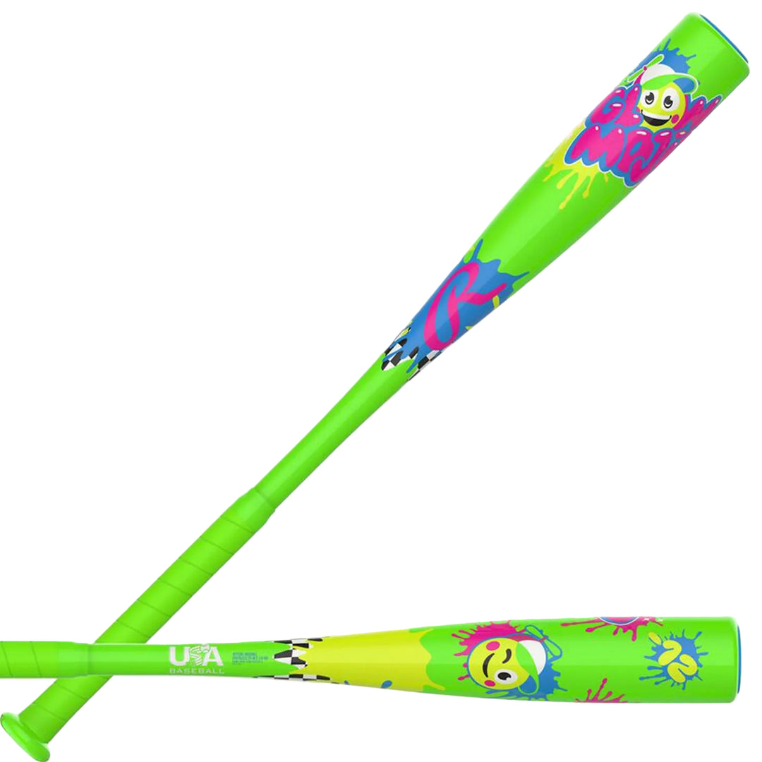 Rawlings Glow Mojis RTB7GLO12 baseball bat multi-angle view