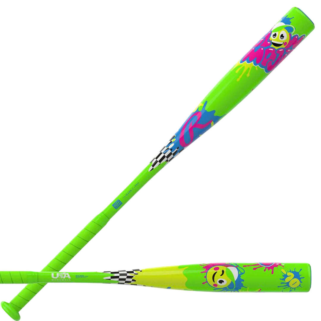 Rawlings Glow Mojis RUS7GLO10 USA baseball bat multi-angle view