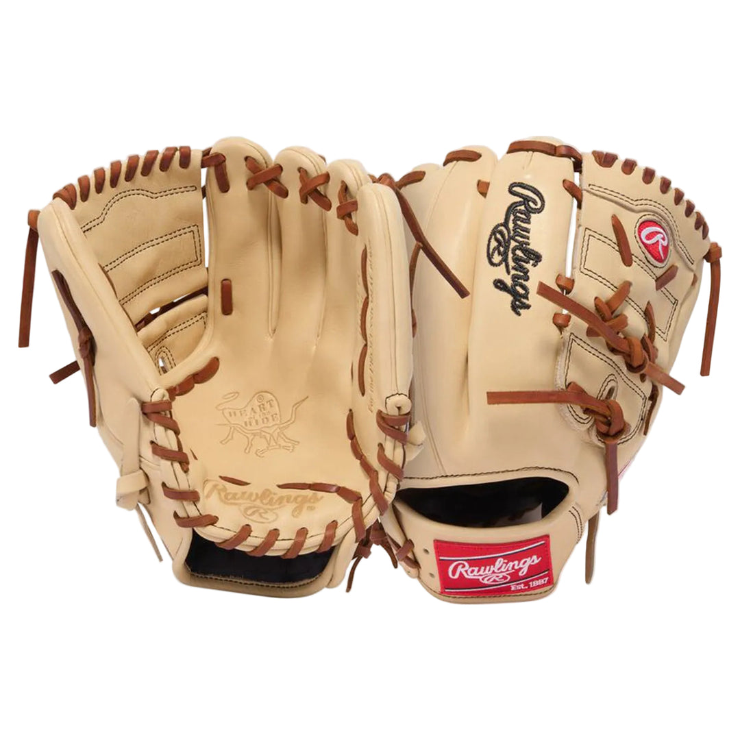 Premium Rawlings baseball utility glove exterior and interior view