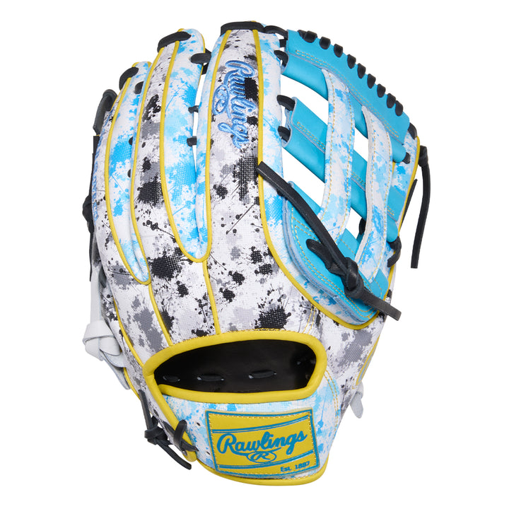 Rawlings Heart of the Hide ColorSync 10.0 Splatter 12.75 inch outfield baseball glove PROR3319-6CBB front  view