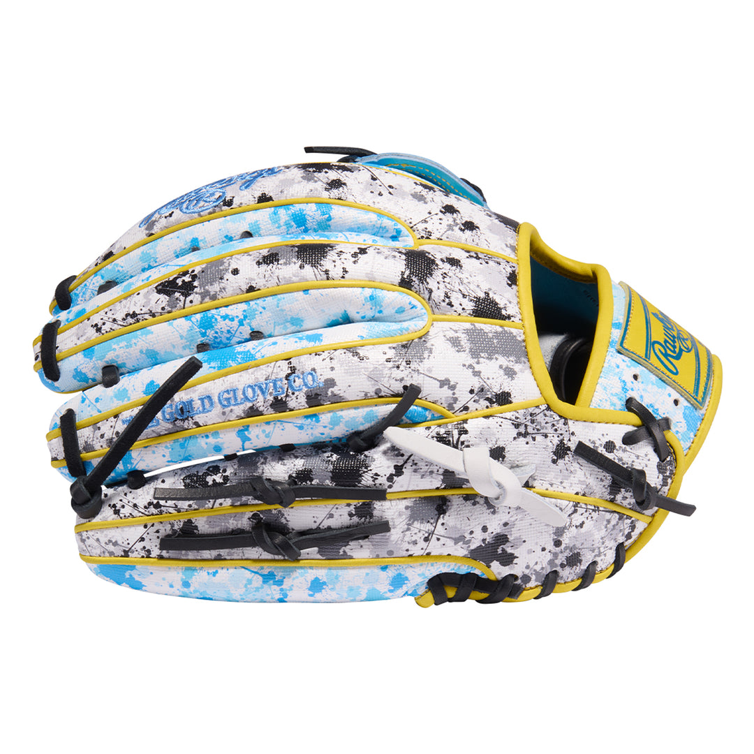 Rawlings Heart of the Hide ColorSync 10.0 Splatter 12.75 inch outfield baseball glove PROR3319-6CBB back view
