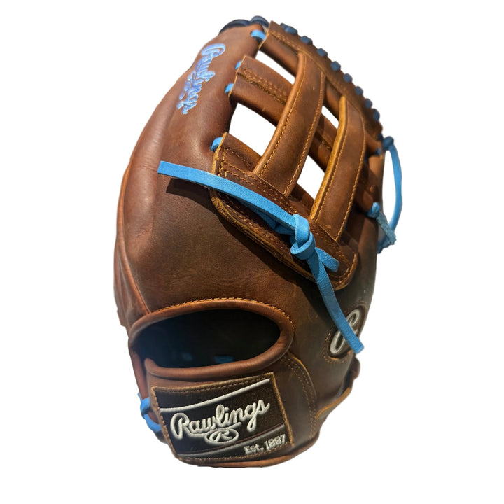 Rawlings Heart of the Hide PRO208-6 12.5 inch brown baseball glove back view